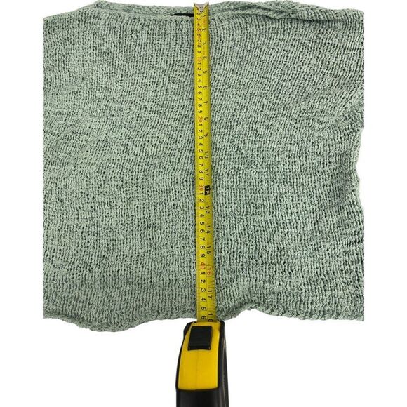 Massimo Dutti Womens Sweater Size S Green Boat Neck Open Knit 5614/608 NWOT - Picture 11 of 12